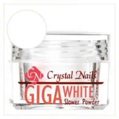 Crystal Nails Crystal Nails Slower Powder Giga White 28 gram