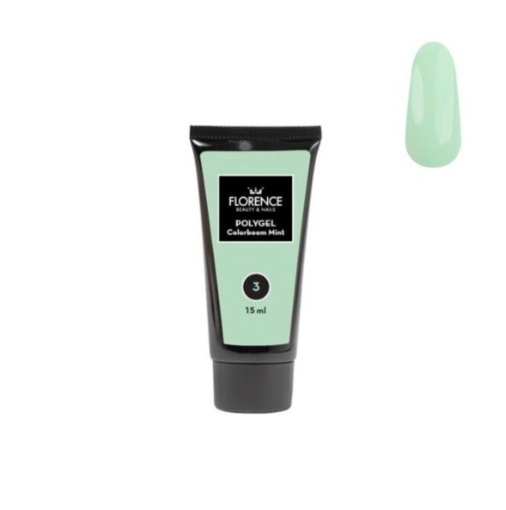 Florence Nails Florence Nails Polygel Colorboom Mint 15 ml - TPO/HEMA vrij Florence Nails Florence Nails Polygel Colorboom Mint 15 ml - TPO/HEMA vrij