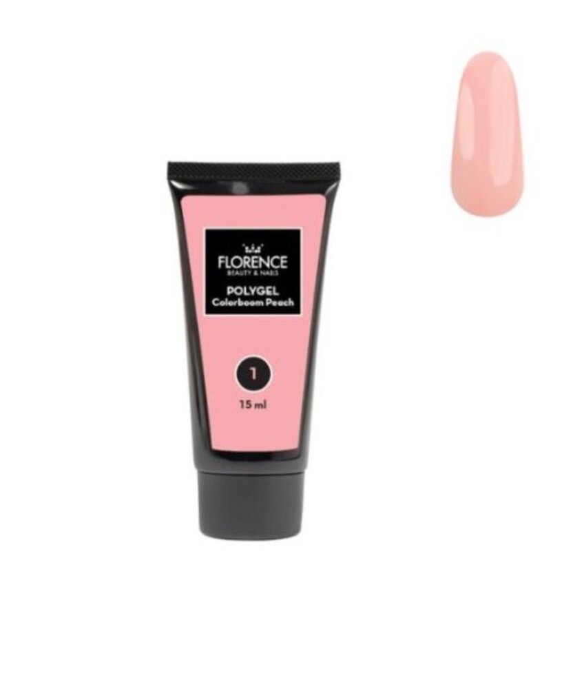 Florence Nails Florence Nails Polygel Colorboom Peach 15 ml - TPO/HEMA vrij Florence Nails Florence Nails Polygel Colorboom Peach 15 ml - TPO/HEMA vrij