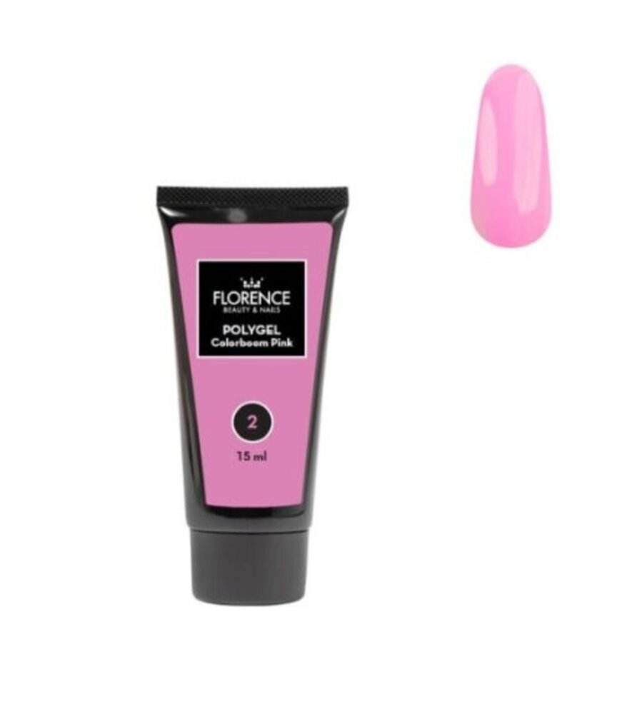 Florence Nails Florence Nails Polygel Colorboom Pink 15 ml - TPO/HEMA vrij Florence Nails Florence Nails Polygel Colorboom Pink 15 ml - TPO/HEMA vrij