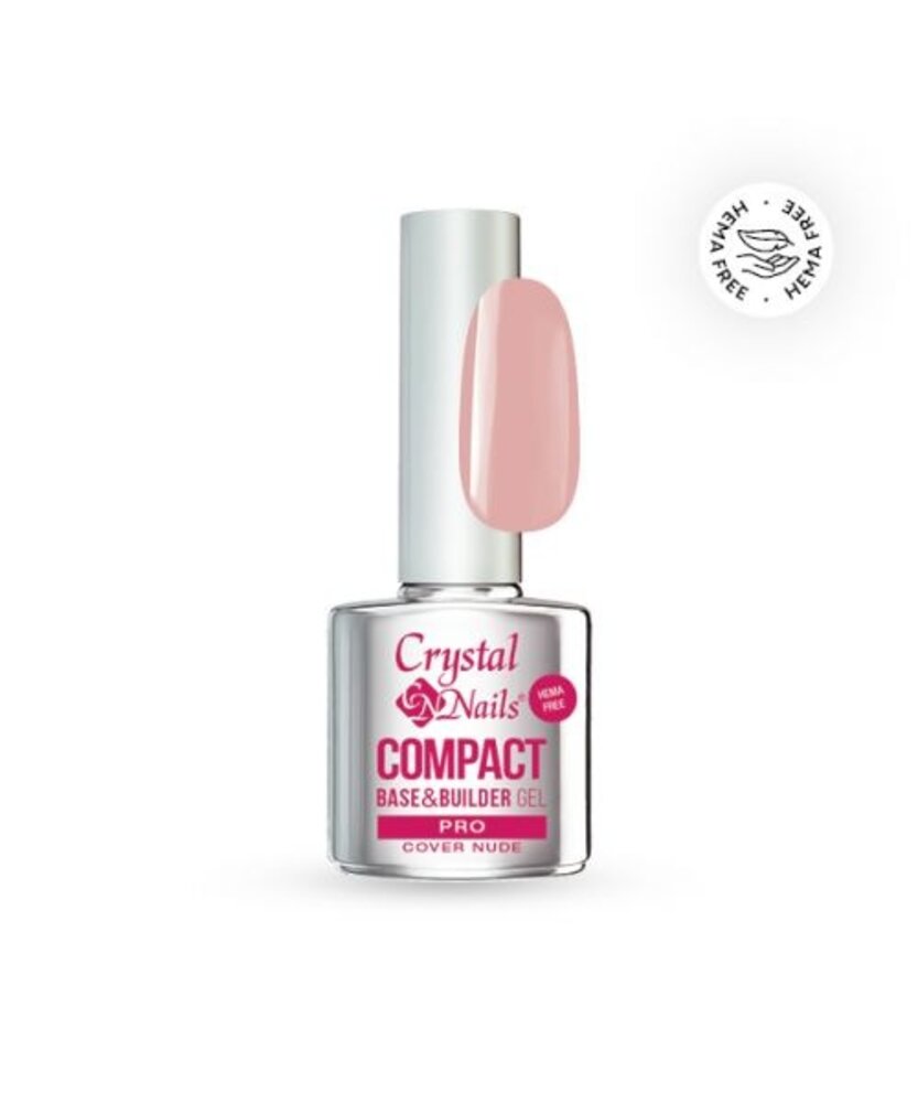 Crystal Nails Crystal Nails Compact PRO Base & Builder Cover Nude 13 ml TPO/HEMA vrij Crystal Nails Crystal Nails Compact PRO Base & Builder Cover Nude 13 ml TPO/HEMA vrij