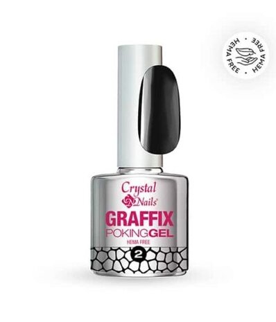 Crystal Nails Crystal Nails Graffix Poking Gel 02 Black - 4 ml Crystal Nails Crystal Nails Graffix Poking Gel 02 Black - 4 ml