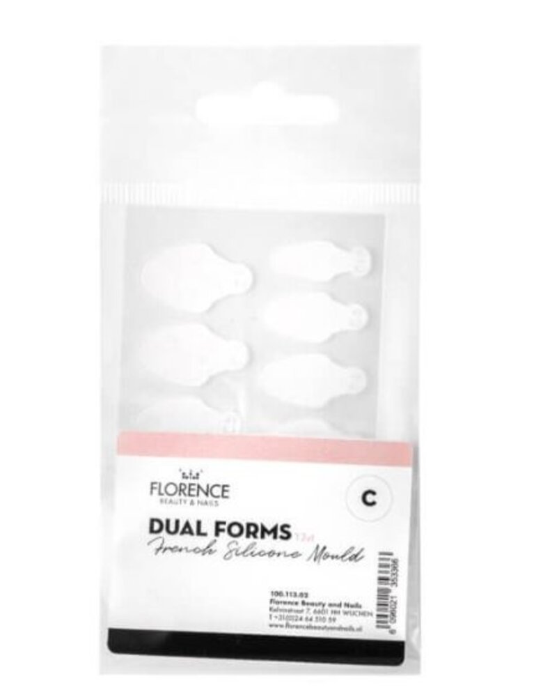 Florence Nails Florence Nails Dual Forms French Silicone Mould C Florence Nails Florence Nails Dual Forms French Silicone Mould C