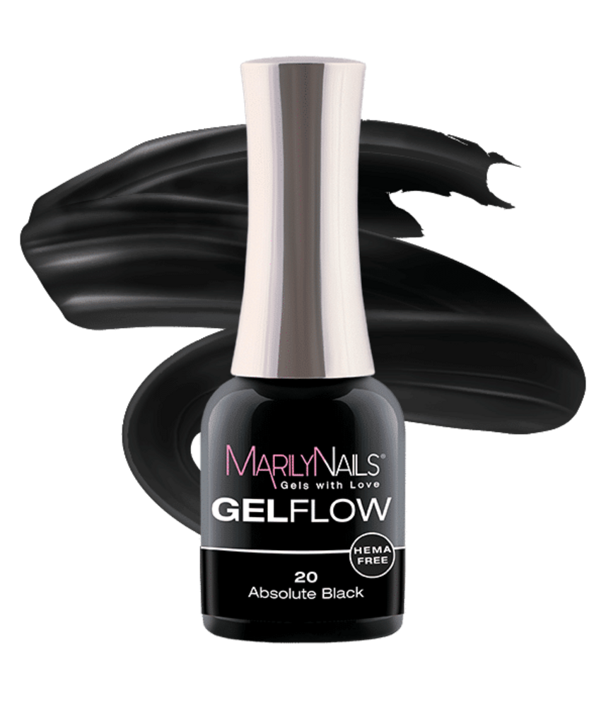 MarilyNails Marily Nails Gelflow #20 Absolute Black 7 ml