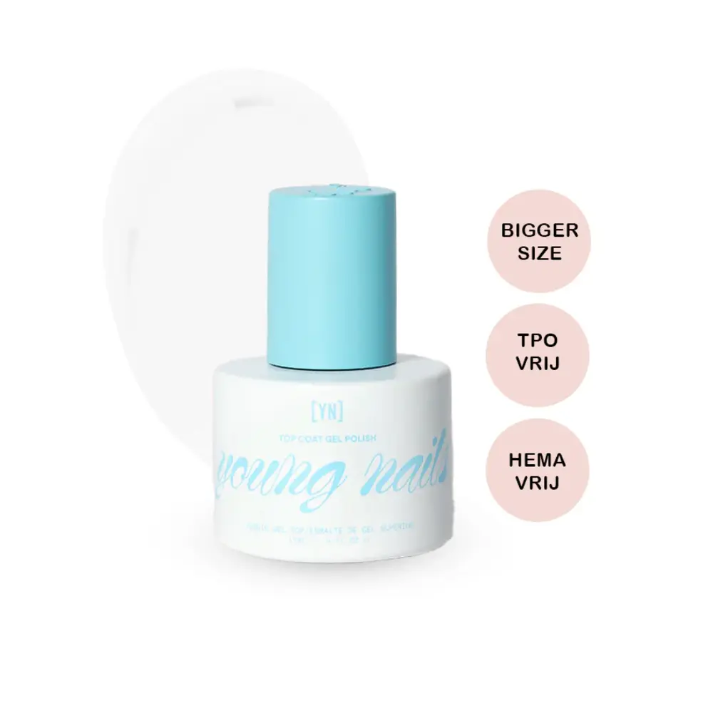 Young Nails Young Nails Gelpolish TOP COAT 15 ml (vervanger Stain Resistant) *niet leverbaar*