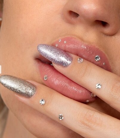 Florence Nails Florence Nails Glitter Gelpolish Platinum Gold  100.123.101-S  -  TPO/HEMA vrij