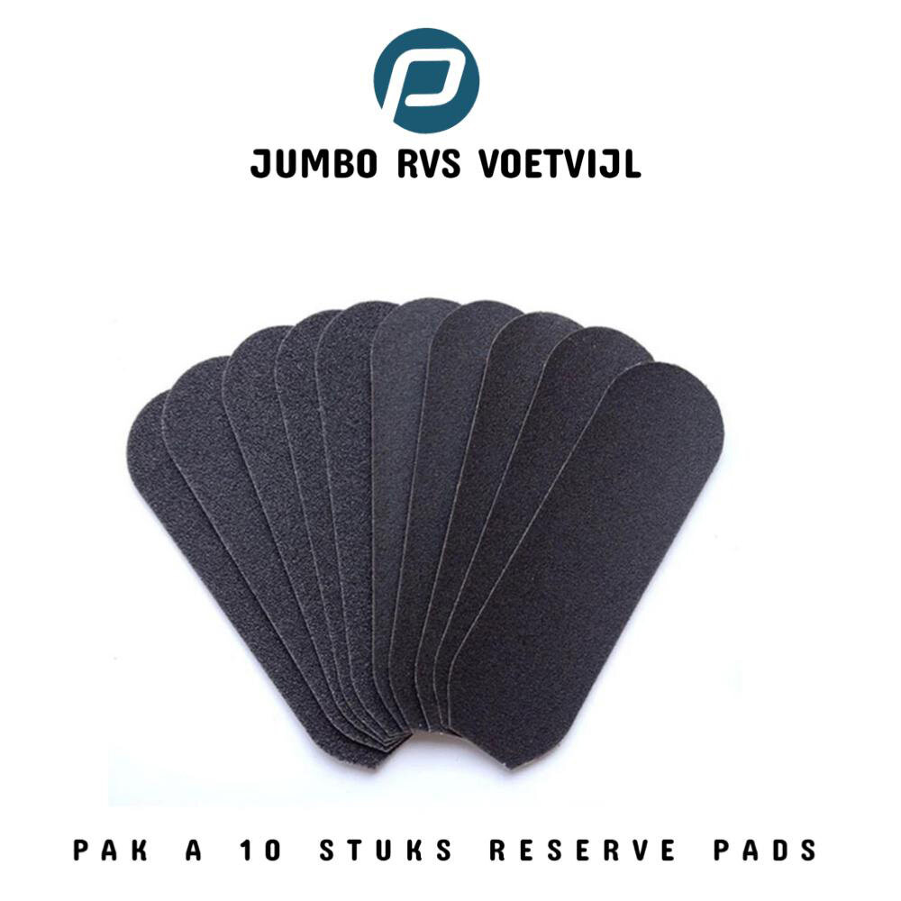 PBP Jumbo Voetvijl | Eeltvijl RVS + Eeltvijl Pads GROF 10 st