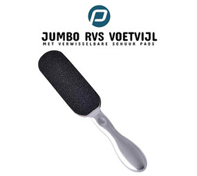 PBP Jumbo Voetvijl | Eeltvijl RVS + Eeltvijl Pads GROF 10 st