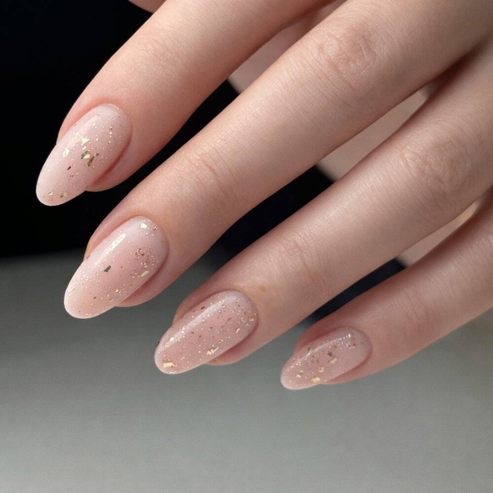 Florence Nails Florence Nails Shiny Flakes  Rose Gold Top Polish 10 ml