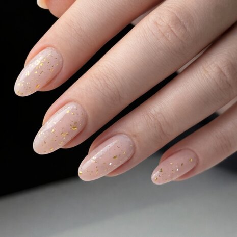 Florence Nails Florence Nails Shiny Flakes Gold Top Polish 10 ml