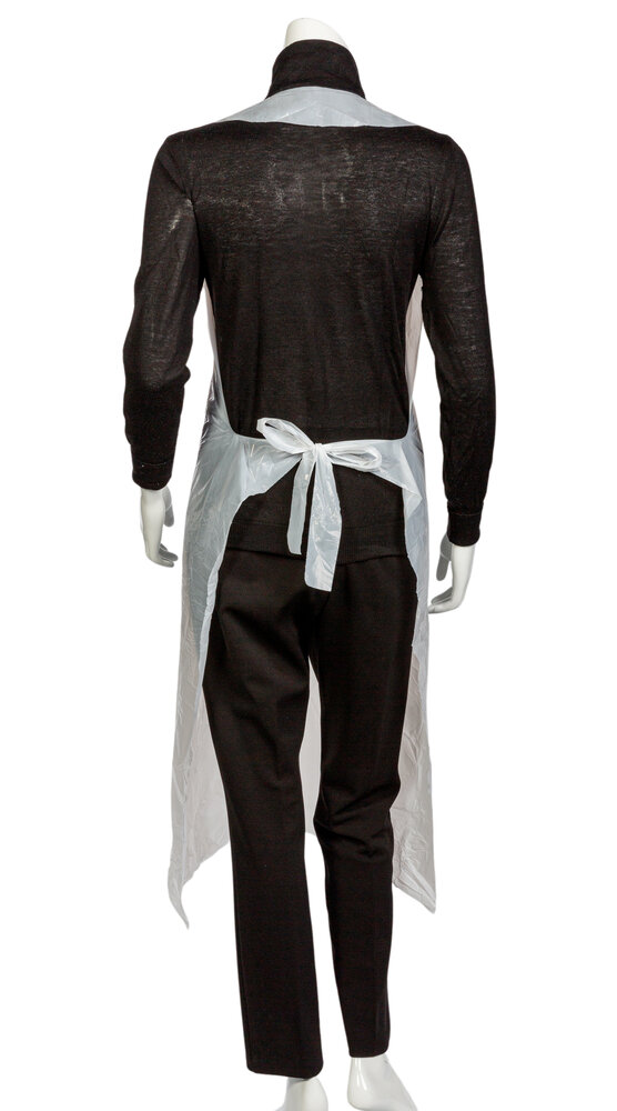 PBP Wegwerp Schort PE Wit 80 x 125 cm 20µm 100 stuks - Dispenserdoos