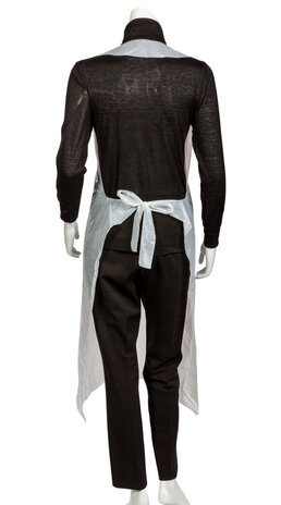 PBP Wegwerp Schort PE Wit 80 x 125 cm 20µm 100 stuks - Dispenserdoos