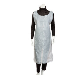 PBP Wegwerp Schort PE Wit 80 x 125 cm 20µm 100 stuks - Dispenserdoos