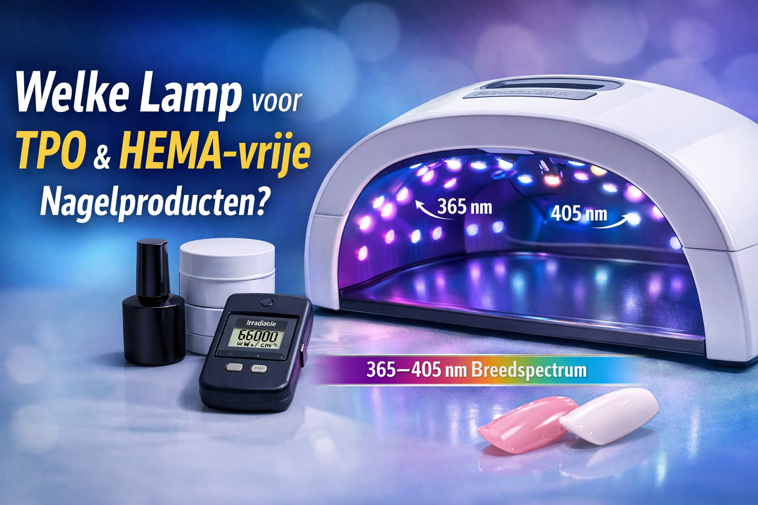 Welke lamp voor TPO & HEMA-vrije nagelproducten?