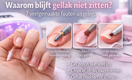 Waarom blijft gellak niet zitten?