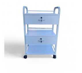 PBP Instrumenten Tafel | Salon Trolley BELLEVUE met 2 laden + 1 plateau (inclusief verzending)