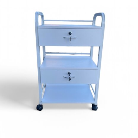 PBP Instrumenten Tafel | Salon Trolley BELLEVUE met 2 laden + 1 plateau (inclusief verzending)