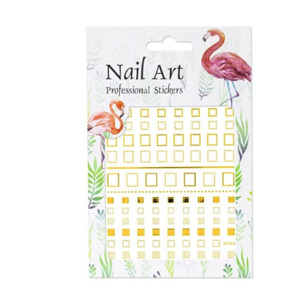 Florence Nails Florence Nails Nailart Sticker Gold Square