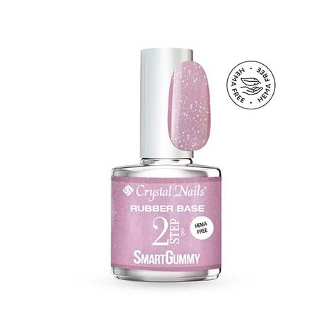Crystal Nails Crystal Nails SmartGummy Rubber Base Gel Nr6 Shimmer Rose 13 ml