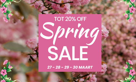 SPRING SALE – MIS HET NIET!