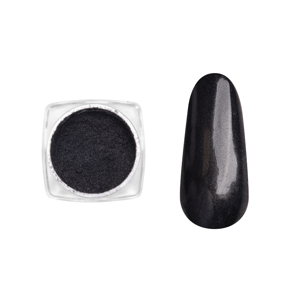 Florence Nails Florence Nails Chrome Powder Midnight Steel Florence Nails Florence Nails Chrome Powder Midnight Steel