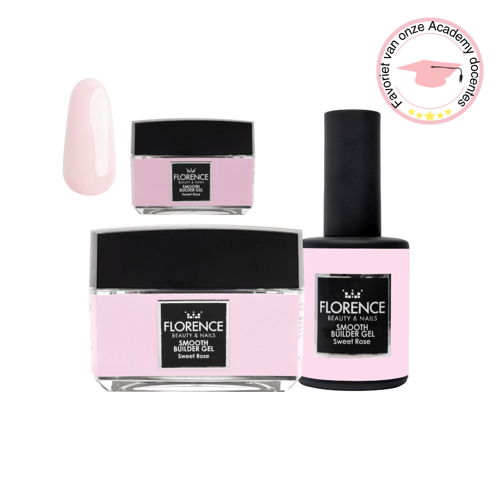 Florence Nails Florence Nails Smooth Builder Gel Sweet Rose 10 ml TPO/HEMA vrij Florence Nails Florence Nails Smooth Builder Gel Sweet Rose 10 ml TPO/HEMA vrij