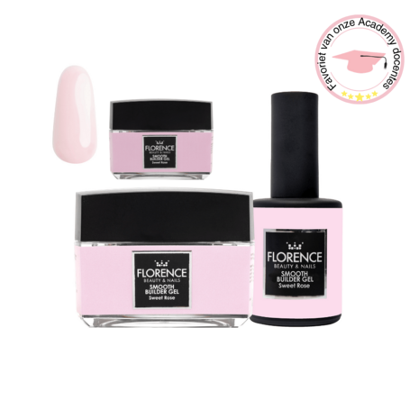 Florence Nails Florence Nails Smooth Builder Gel Sweet Rose 10 ml TPO/HEMA vrij Florence Nails Florence Nails Smooth Builder Gel Sweet Rose 10 ml TPO/HEMA vrij