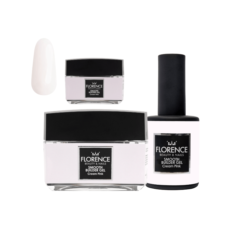 Florence Nails Florence Nails Smooth Builder Gel Cream Pink 10 ml TPO/HEMA vrij Florence Nails Florence Nails Smooth Builder Gel Cream Pink 10 ml TPO/HEMA vrij