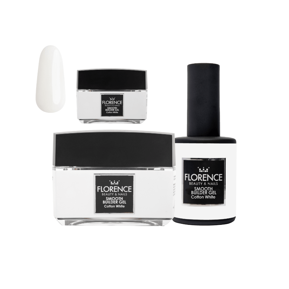 Florence Nails Florence Nails Smooth Builder Gel Cotton White 10 ml TPO/HEMA vrij Florence Nails Florence Nails Smooth Builder Gel Cotton White 10 ml TPO/HEMA vrij
