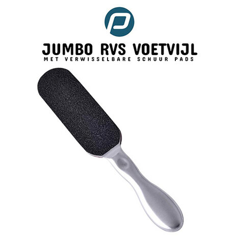 PBP Jumbo Voetvijl | Eeltvijl RVS + Eeltvijl Pads FIJN 10 st