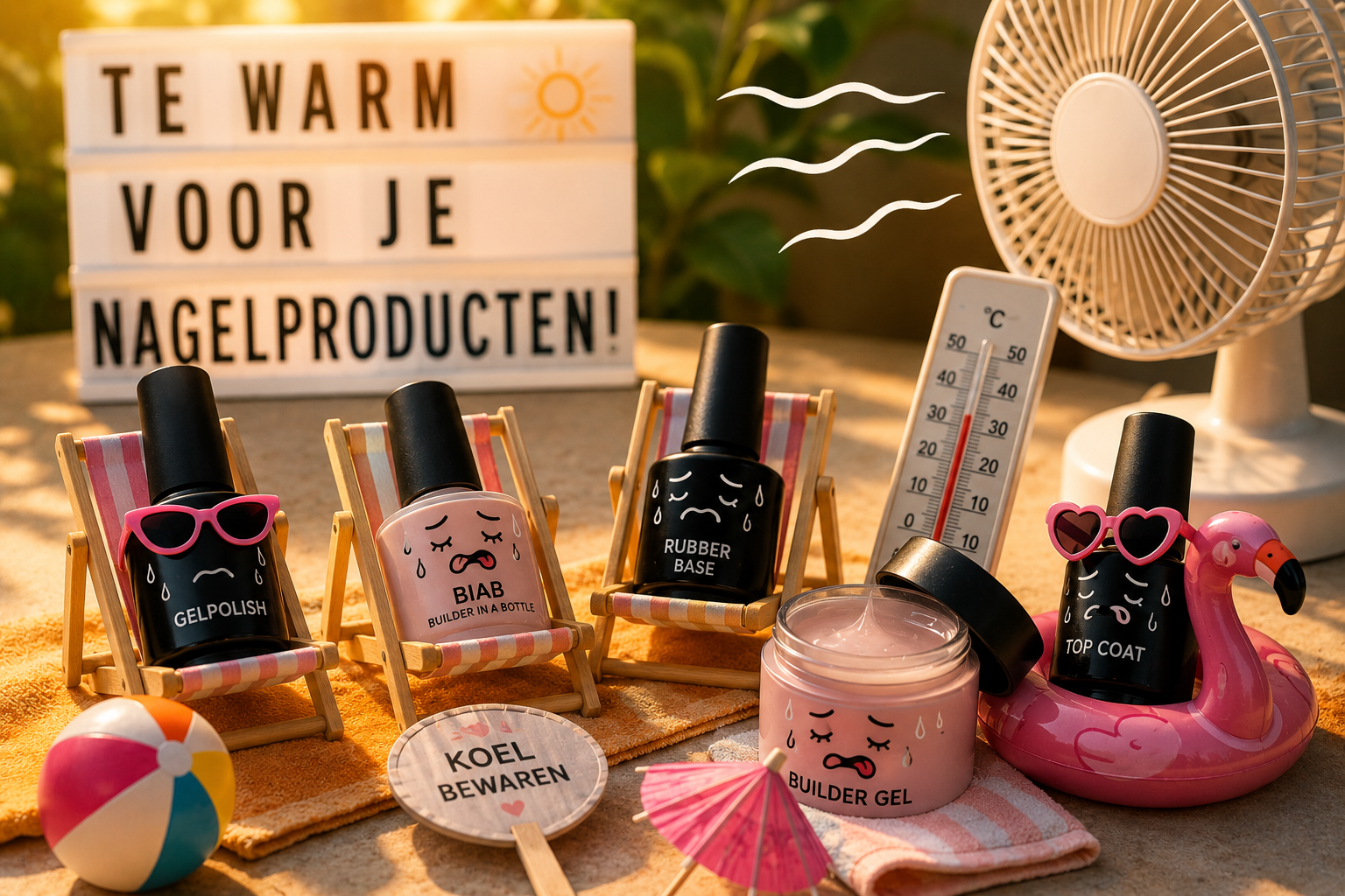 Nagelproducten bewaren in de zomer Nagelproducten bewaren in de zomer
