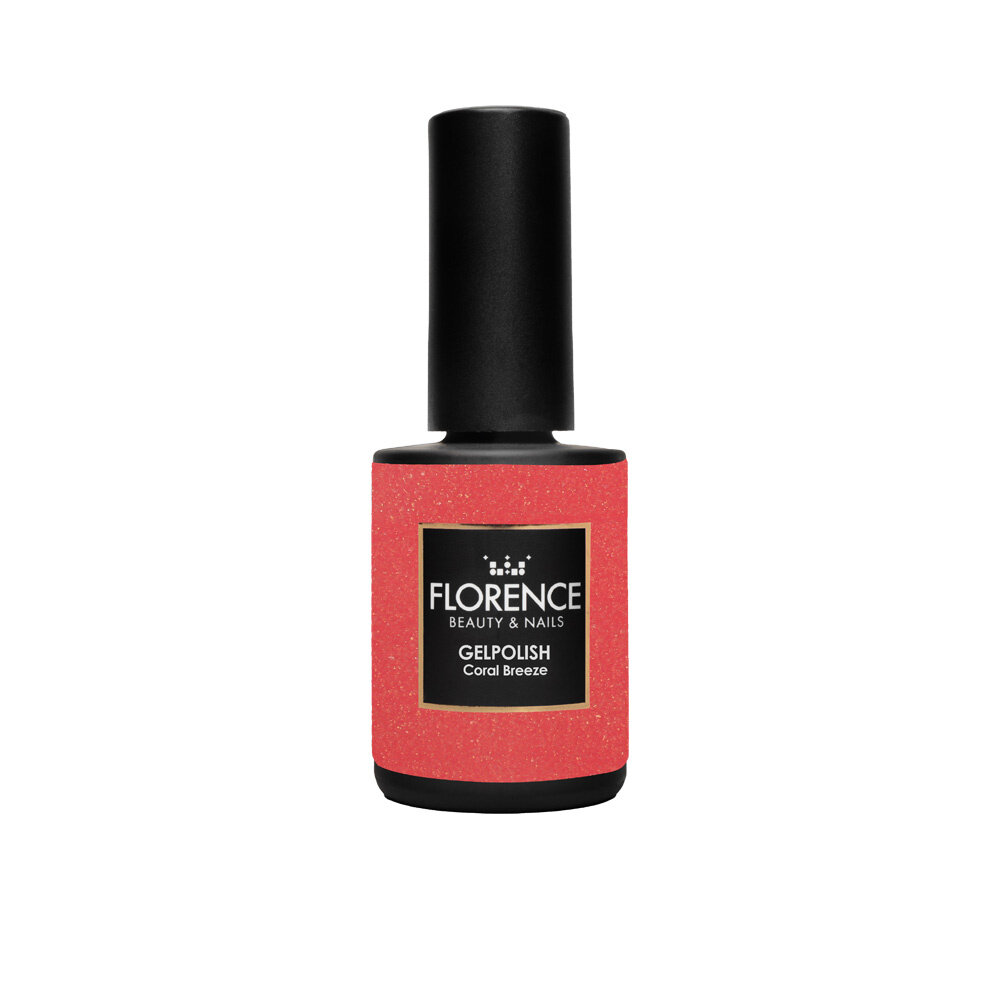 Florence Nails Florence Nails Glitter Gelpolish Coral Breeze 100.123.129-S Florence Nails Florence Nails Glitter Gelpolish Coral Breeze 100.123.129-S