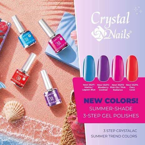 Crystal Nails Crystal Nails 3 step Crystalac  3S271 -  Marina/ Lagoon Blue 8ml