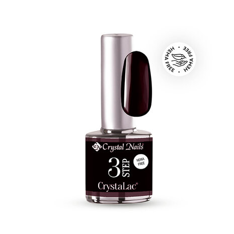 Crystal Nails Crystal Nails 3 step Crystalac 3S286 Intense Dark Brown 8 ml TPO/HEMA vrij Crystal Nails Crystal Nails 3 step Crystalac 3S286 Intense Dark Brown 8 ml TPO/HEMA vrij