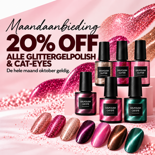 MAANDAANBIEDING - Glitter- & Cat Eye Gelpolish