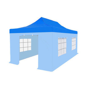 Lizzely Garden & Living Dak Easy up blauw 3x6m luxe partytent Lizzely Garden & Living Dak Easy up blauw 3x6m luxe partytent