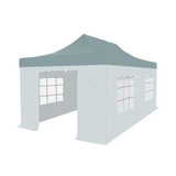 Lizzely Garden & Living Dak Easy up grijs 3x6m luxe partytent Lizzely Garden & Living Dak Easy up grijs 3x6m luxe partytent