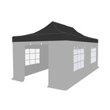 Lizzely Garden & Living Dak Easy up zwart 3x6m luxe partytent Lizzely Garden & Living Dak Easy up zwart 3x6m luxe partytent