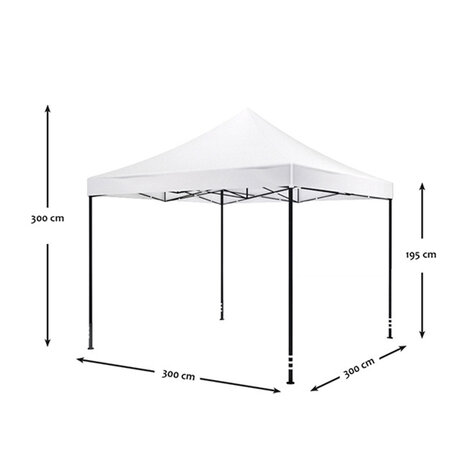 Lizzely Garden & Living Easy up 3x3m wit luxe zonder zijwanden partytent opvouwbaar Lizzely Garden & Living Easy up 3x3m wit luxe zonder zijwanden partytent opvouwbaar
