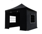 Easy up 3x3m zwart luxe partytent opvouwbaar