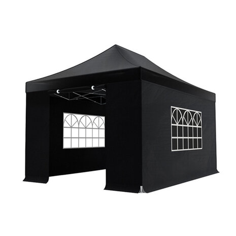 Lizzely Garden & Living Easy up 3x4,5m zwart 40mm (aluminium buizen) semi prof partytent opvouwbaar Lizzely Garden & Living Easy up 3x4,5m zwart 40mm (aluminium buizen) semi prof partytent opvouwbaar