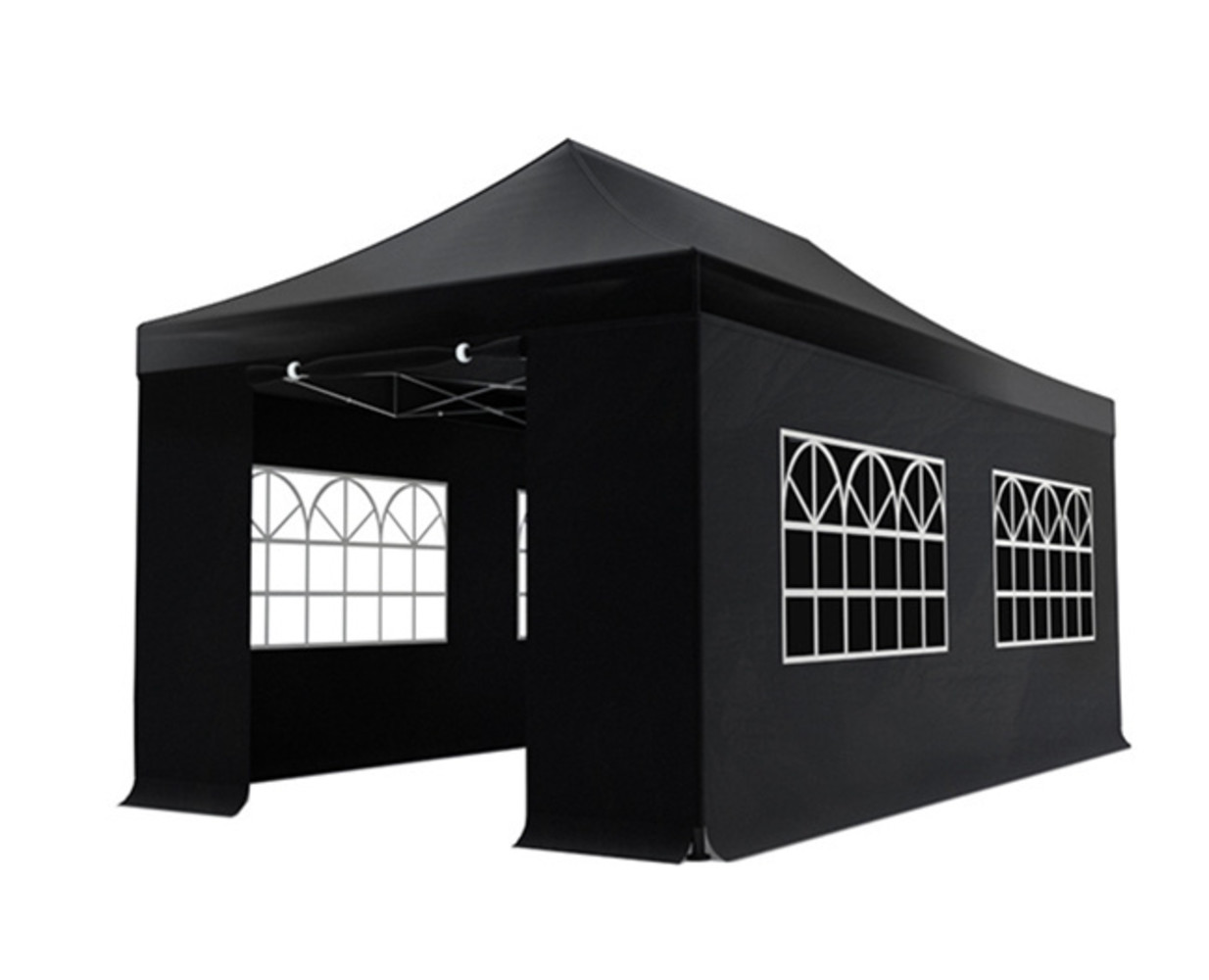 Easy up 3x6m zwart 30mm (aluminium buizen) semi prof partytent opvouwbaar Easy up 3x6m zwart 30mm (aluminium buizen) semi prof partytent opvouwbaar