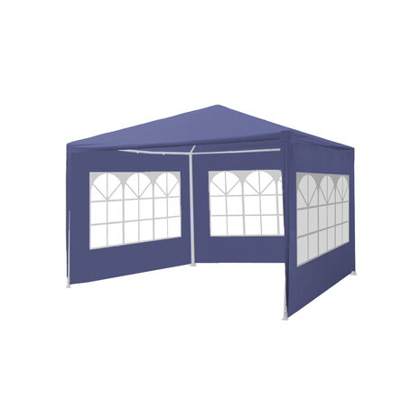 Lizzely Garden & Living Partytent 3x3m budget blauw met drie zijwanden