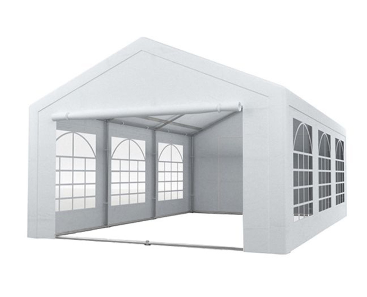 Partytent 4x6m PVC met grondframe brandvertragend Partytent 4x6m PVC met grondframe brandvertragend