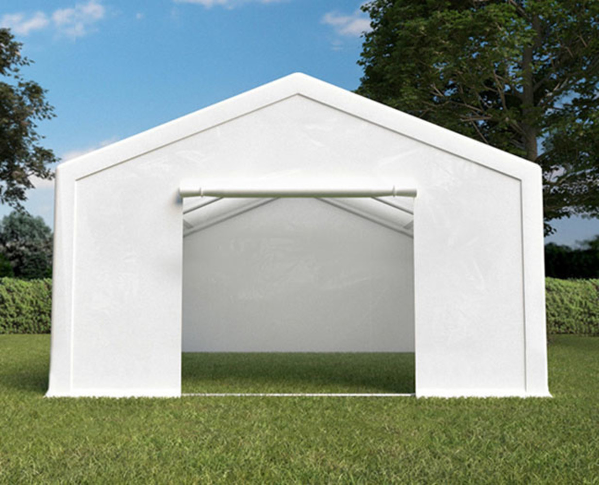 Partytent 4x6m PVC met grondframe brandvertragend Partytent 4x6m PVC met grondframe brandvertragend