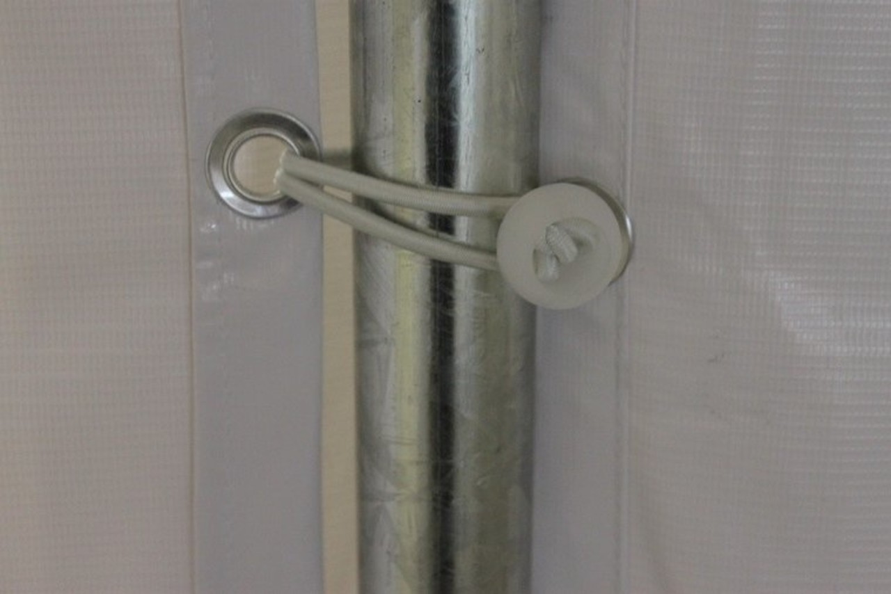 Partytent 5x10m PVC met grondframe brandvertragend Partytent 5x10m PVC met grondframe brandvertragend