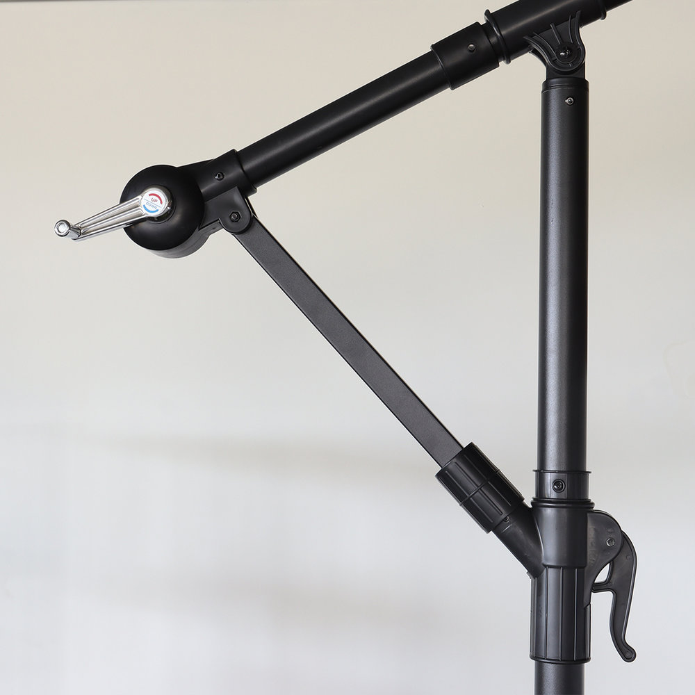 Zweefparasol Staal Taupe Parasol Diameter 300 cm