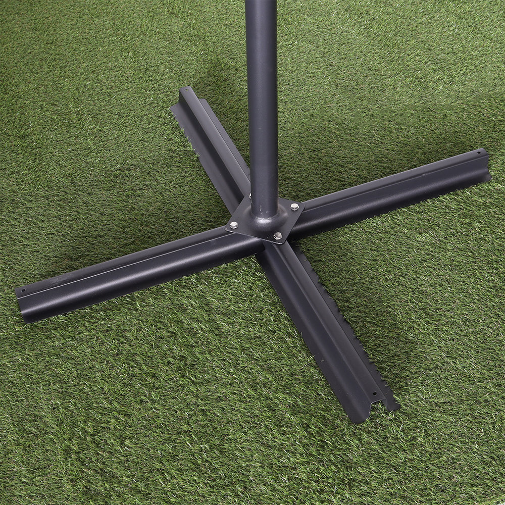 Zweefparasol Staal Taupe Parasol Diameter 300 cm