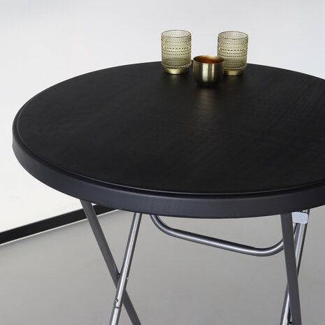 Lizzely Garden & Living Statafel zwart 80cm breed blad