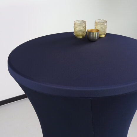 Lizzely Garden & Living Stretch rok donkerblauwe statafelrok statafel 80cm statafelhoes